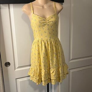 Hollister Yellow Floral Dress Sz XS